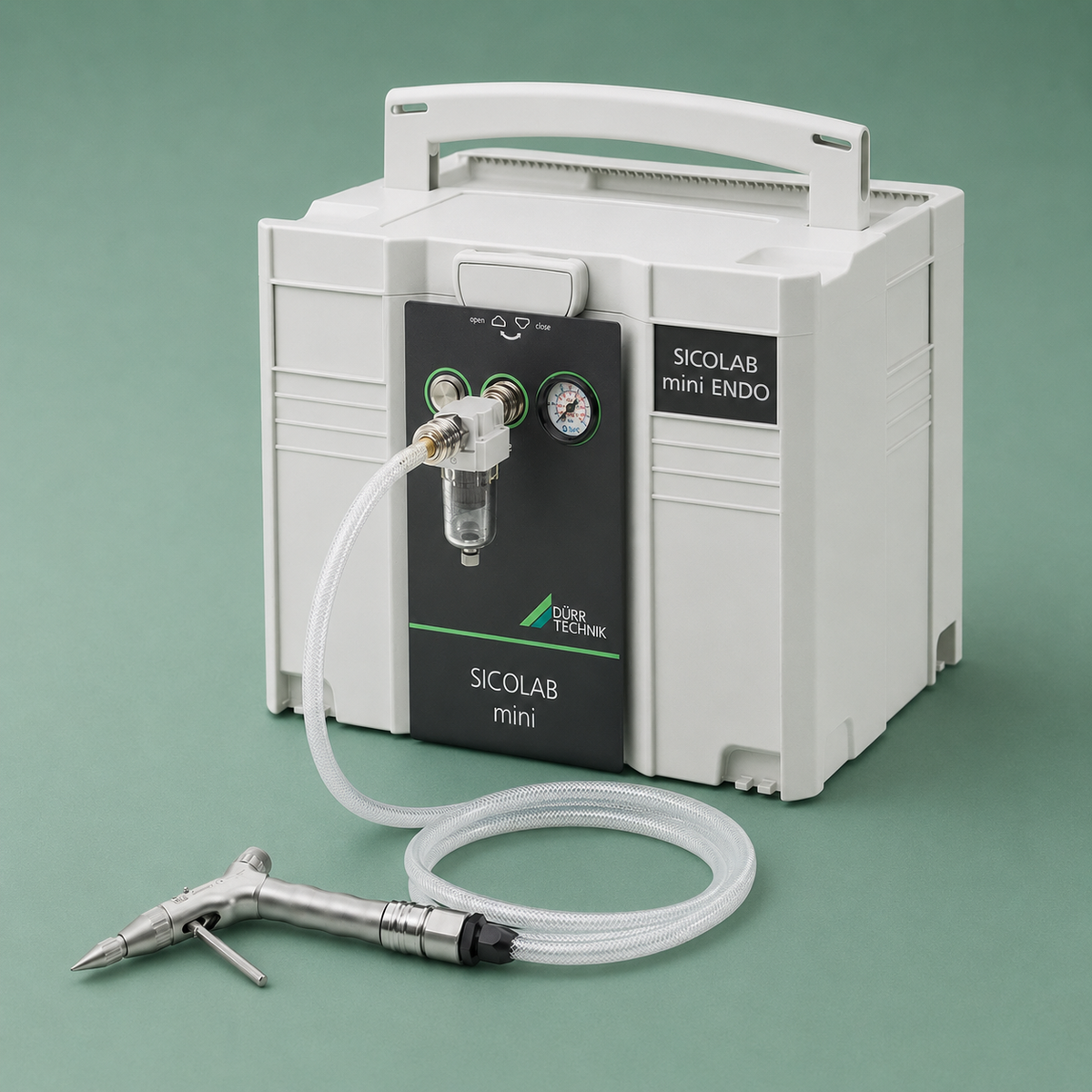 Kompressor, ölfrei, mit Luftpistole – optional mit Wasserpistole
